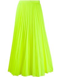 Valentino Garavani - High-Waisted Pleated Midi Skirt - Lyst