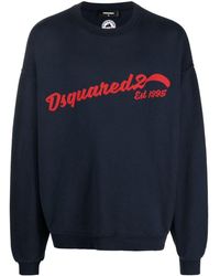 DSquared² - Katoenen Sweater Met Logoprint - Lyst