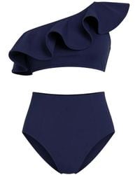 Marie Oliver - Doris Ruffled One-Shoulder Bikini Top - Lyst