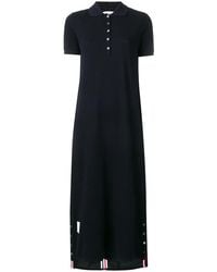 Thom Browne - Center-Back Stripe Piqué Polo Dress - Lyst