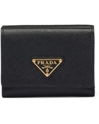 Prada - Small Saffiano Wallet - Lyst