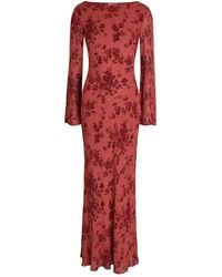 Reformation - Esra Floral Chiffon Maxi Dress - Lyst