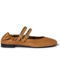 Miu Miu - Ruches Nappa-Leather Ballerinas - Lyst
