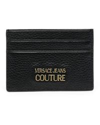 Versace Jeans Couture - Porte-Cartes En Cuir À Plaque Logo - Lyst