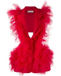 Loulou Blazer Met Ruches - Rood