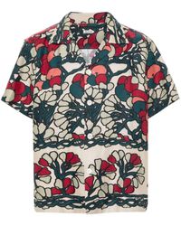 Bode - Abstract-Pattern Linen Shirt - Lyst