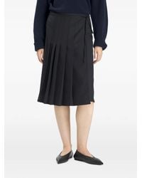 Barena - Telma Pleated Wrap Midi Skirt - Lyst