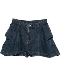 Sacai - Flap-Detail Denim Shorts - Lyst