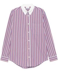 Drole de Monsieur - Striped Long-Sleeve Shirt - Lyst