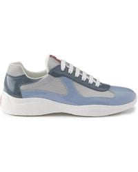Prada - America's Cup Lace-Up Sneakers - Lyst