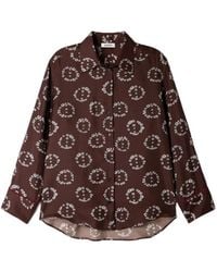 Sandro - Floral Print Silk Shirt - Lyst