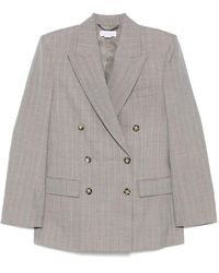 Stella McCartney - Blazer A Rayas Diplomáticas - Lyst