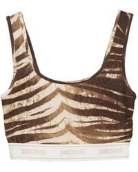 Just Cavalli - Zebra Print Crop Top - Lyst