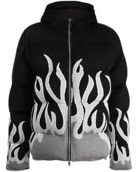 Haculla - Flames Zip-Up Puffer Jacket - Lyst