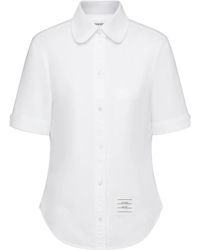 Thom Browne - Shirt-Sleeve Round-Collar Shirt - Lyst