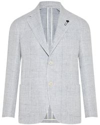 Lardini - Checked Single-Breasted Blazer - Lyst