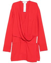 Sportmax - Etere Wrap-Style Long-Sleeve Mini Dress - Lyst