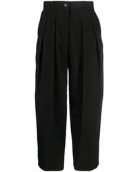 KENZO - Pleat-Detail Cropped Trousers - Lyst