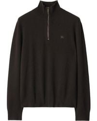 Burberry - Pullover Mit Reißverschluss - Lyst