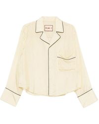 Plan C - Piped-Trim Striped Shirt Set - Lyst