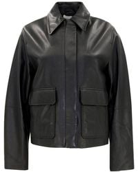Vince - Long-sleeve Leather Jacket - Lyst