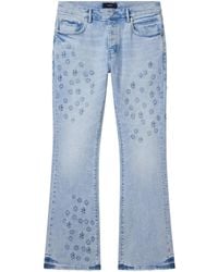 Purple Brand - Flared Jeans Met Monogram-Reliëf - Lyst