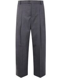 KENZO - Pleated Wide-Leg Trousers - Lyst