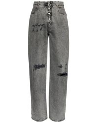 MM6 by Maison Martin Margiela - Gerafelde Jeans - Lyst