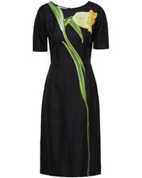 Prada - Floral-print Silk Twill Dress - Lyst