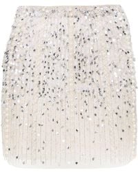 Elisabetta Franchi - Sequined Tulle Miniskirt - Lyst