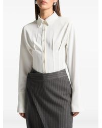 Manière De Voir - Agnes Corset Shirt Bodysuit - Lyst