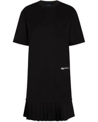 KARL LAGERFELD - Pleated-Hem Short-Sleeve Mini Dress - Lyst
