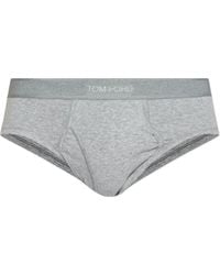 Tom Ford - Branded-Waistband Cotton Briefs - Lyst