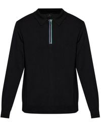 Paul Smith - Zip Polo Shirt - Lyst