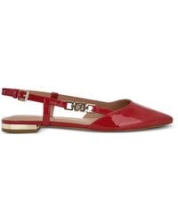 Guess - Leather Slingback Ballet Flats - Lyst
