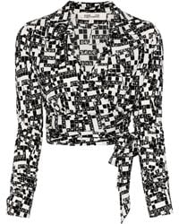 Diane von Furstenberg - Camisa Bobbie con diseño cruzado - Lyst