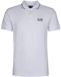 EA7 - Logo-Print Polo Shirt - Lyst