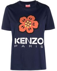 KENZO - T-Shirt mit Boke Flower-Print - Lyst
