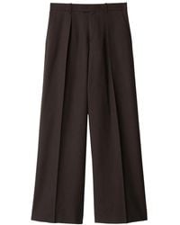 Burberry - Pressed-Crease Wool Tailored Trousers - Lyst