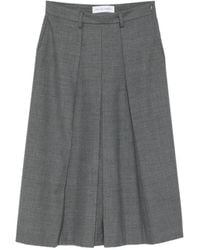 Marie Adam-Leenaerdt - Pleated-Detail Midi Skirt - Lyst