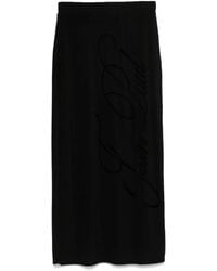 Jean Paul Gaultier - Jupe Mi-Longue À Logo Floqué - Lyst