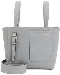 Valextra - Mini Leather Tote Bag - Lyst