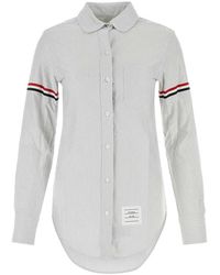 Thom Browne - Universal Stripe Armband Oxford Shirt - Lyst
