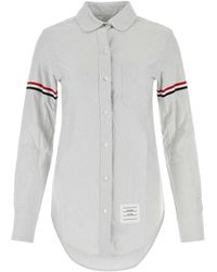 Thom Browne - Universal Stripe Armband Oxford Shirt - Lyst
