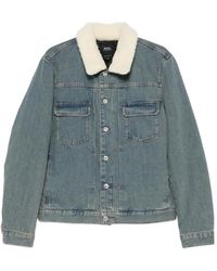 A.P.C. - Chaqueta Vaquera Con Botones - Lyst