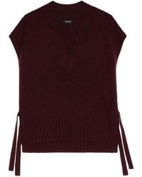 Zadig & Voltaire - Gilet Con Scollo A V E Lacci Laterali - Lyst