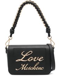 Love Moschino - Sac porté épaule à plaque logo - Lyst