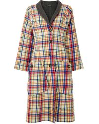 À La Garçonne Wool Oversized Coat - Red