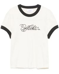 Off-White c/o Virgil Abloh - Logo-Embroidered T-Shirt - Lyst