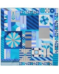 Elizabetta - Foulard En Soie Giulietta À Imprimé Géométrique - Lyst